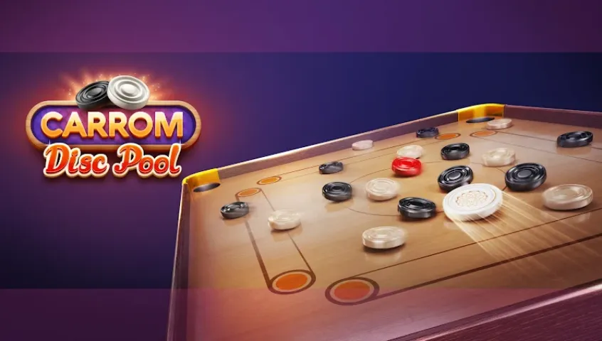 Carrom Board Coins and Striker