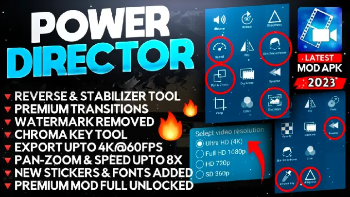 powerdirector video editor video maker modapk